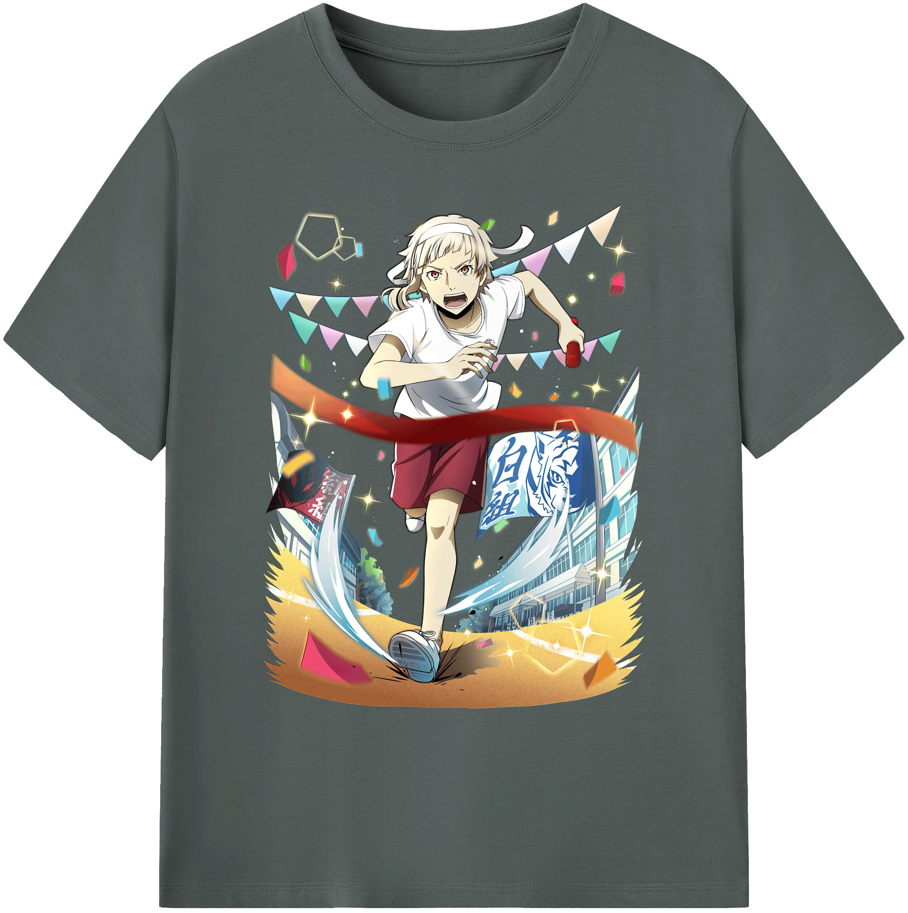 （画像用） 文豪ストレイドッグス Bungo Stray Dogs 綿100％ メンズ半袖Tシャツ｜肌触りやわらか＆通気性